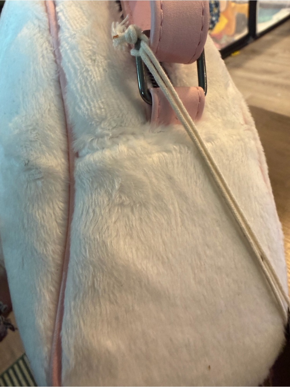 Loungefly White & Pink Marie Plush Crossbody Bag - Picture 4 of 4